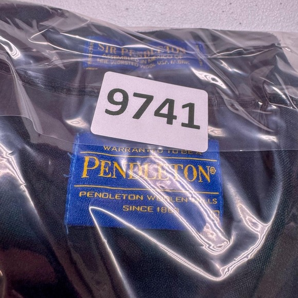 Pendleton Shirt Mens Large Green Blue Blackwatch Tartan Wool Button Down Plaid - Picture 13 of 13